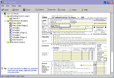 eFile Express screen